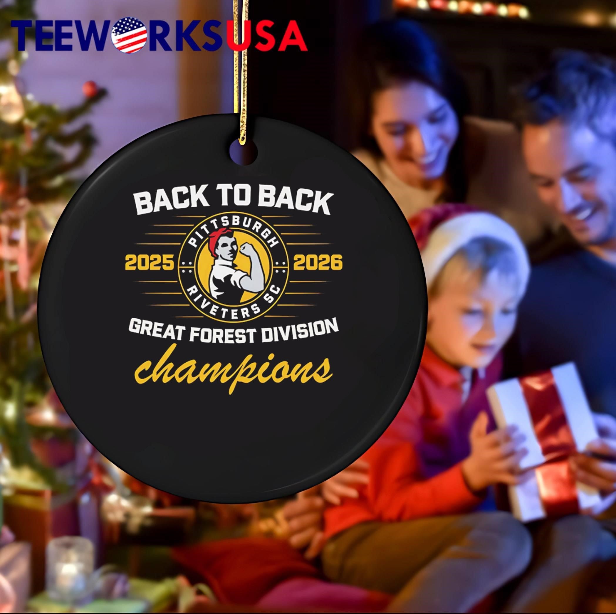 Pittsburgh Riveters SC Apparel Back to Back 2025 2026 Great Forest Division Champions shirt
