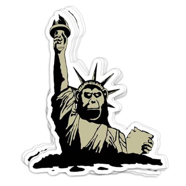 Statue of the Apes Vinyl Sticker