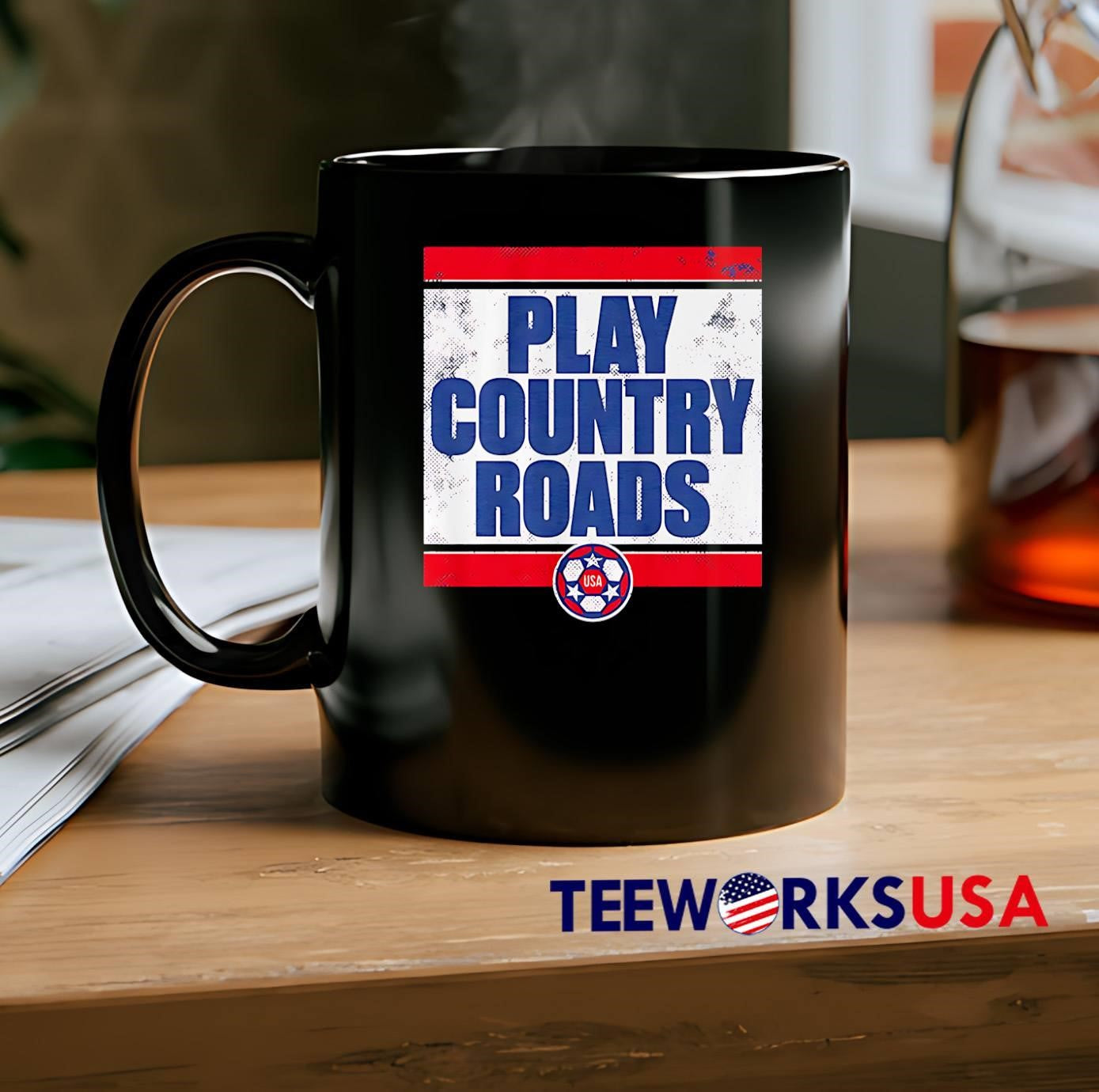 Play Country Roads USA soccer ball shirt