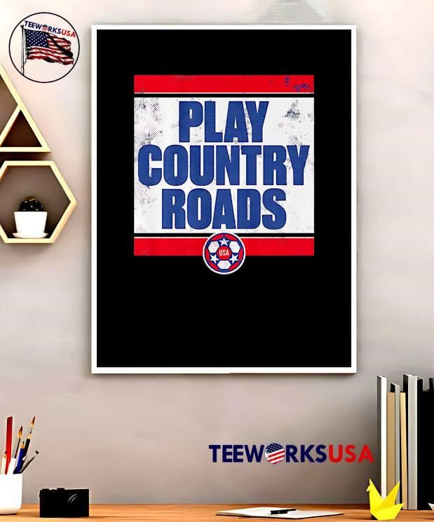 Play Country Roads USA soccer ball shirt