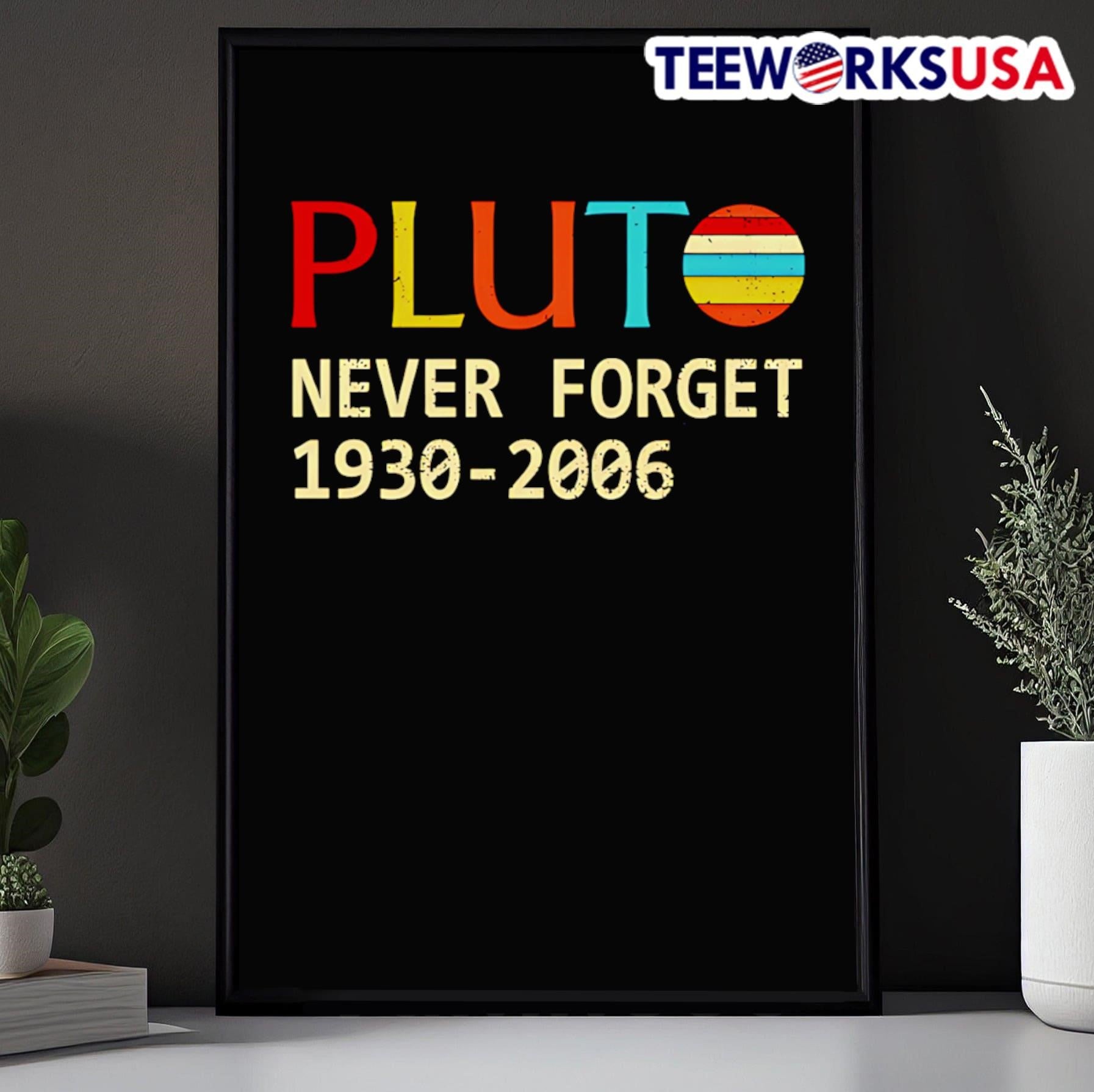 Pluto Never Forget 1930-2006 Planet Shirt