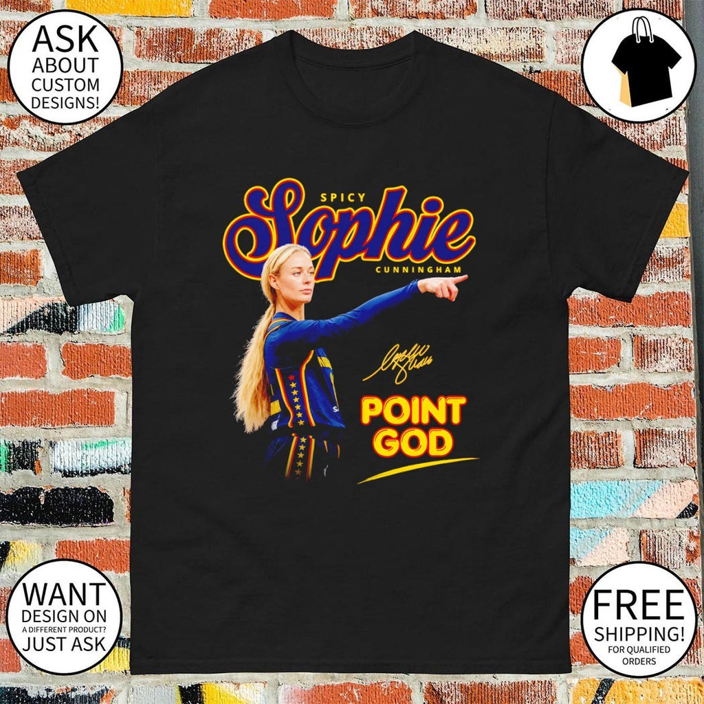 Point God Sophie Cunningham Indiana Fever Basketball 2026 graphic signature shirt