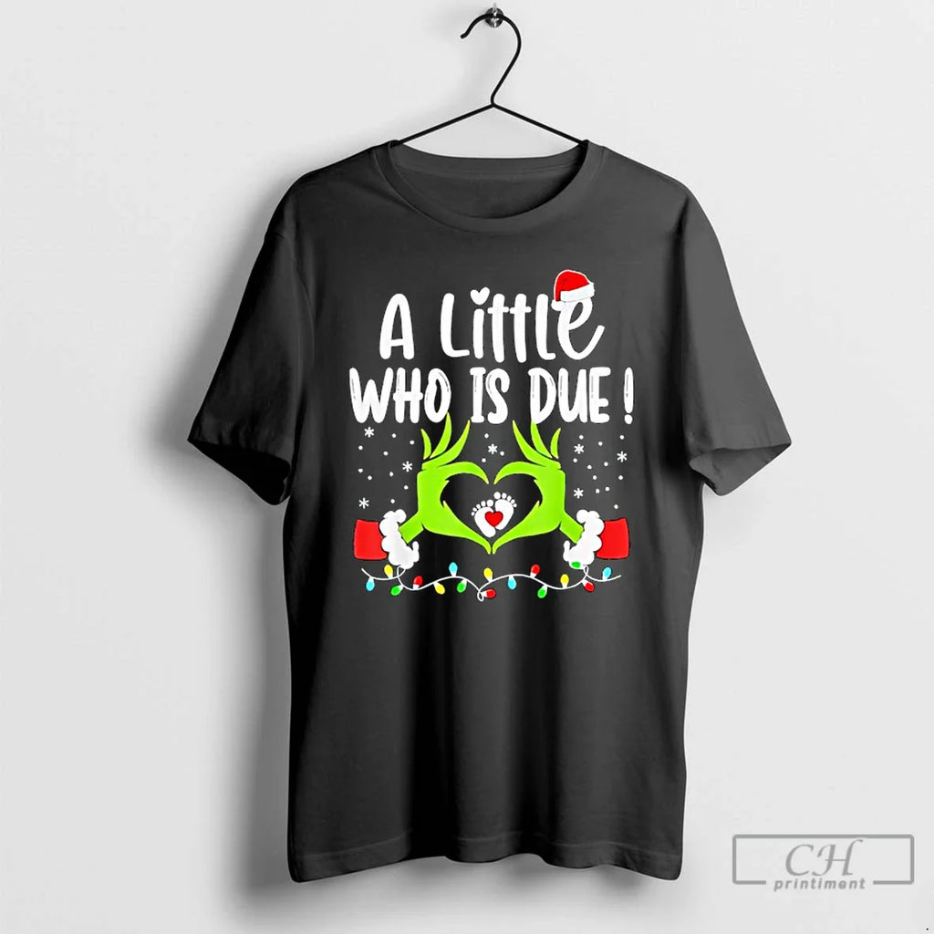 Little Who Is Due Pregnancy Announcement T-Shirts, Hoodie, Sweatshirt