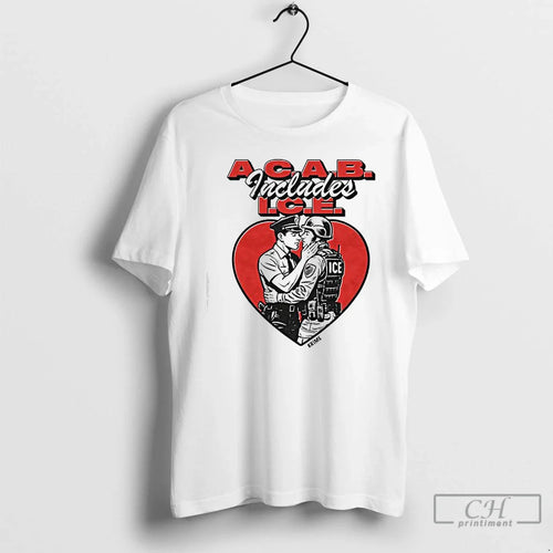 Acab Includes Ice Anti Police Heart Shape T-Shirts, Hoodie, Sweatshirt