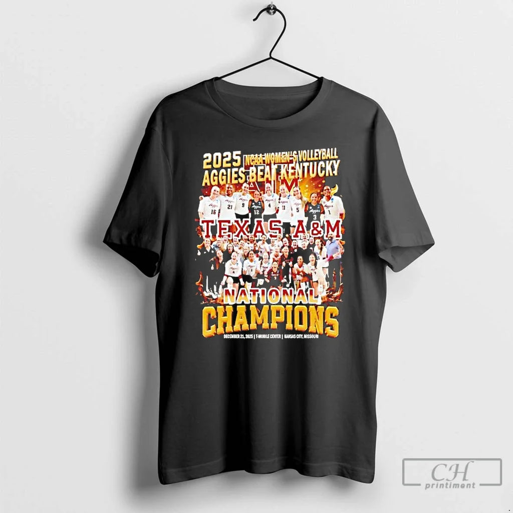 Aggies Beat Kentucky 2025 Ncaa Volleyball National Champions T-Shirts, Hoodie, Sweatshirt