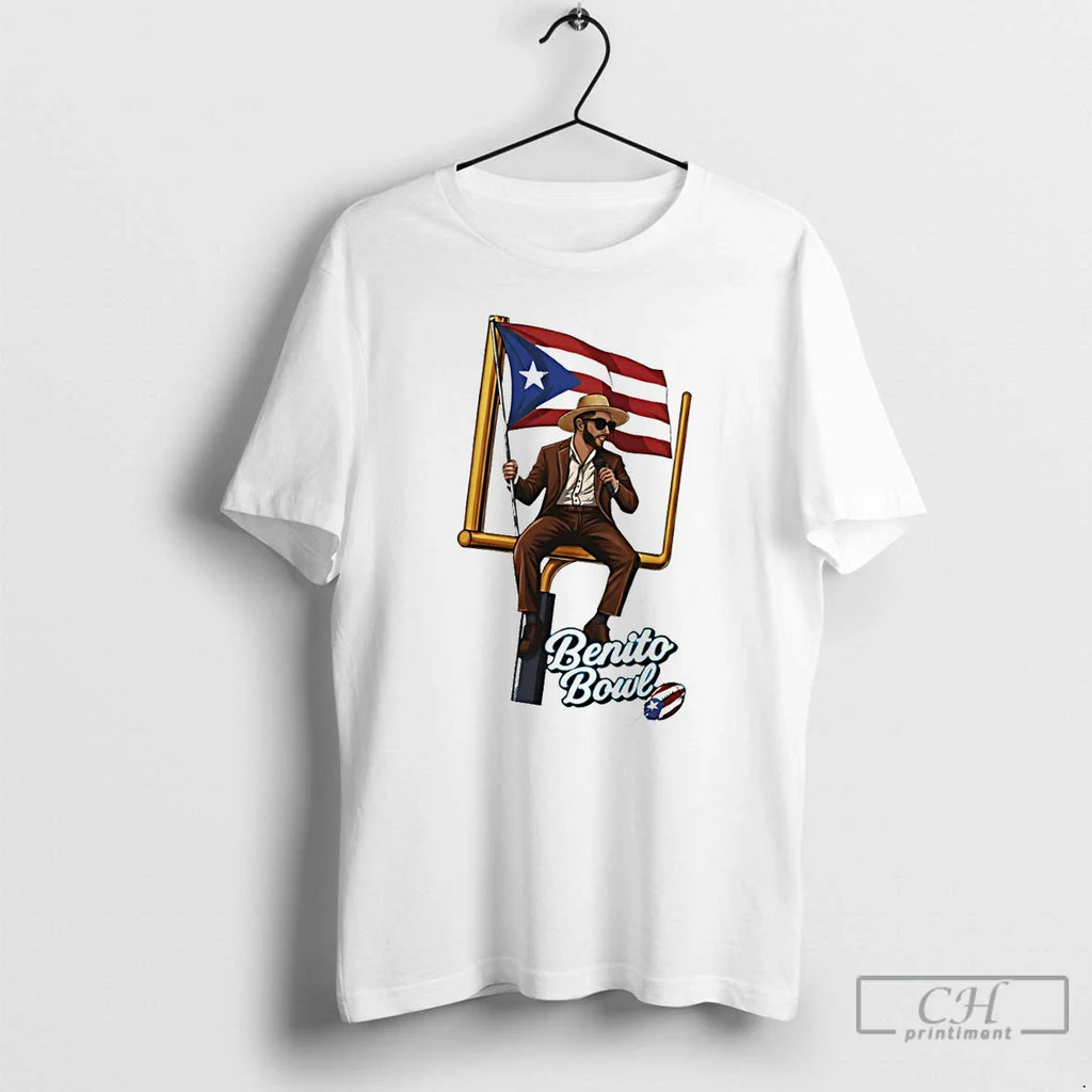 Bad Bunny Benito Bowl Puerto Rican Football Halftime Show Flag T-Shirts, Hoodie, Sweatshirt