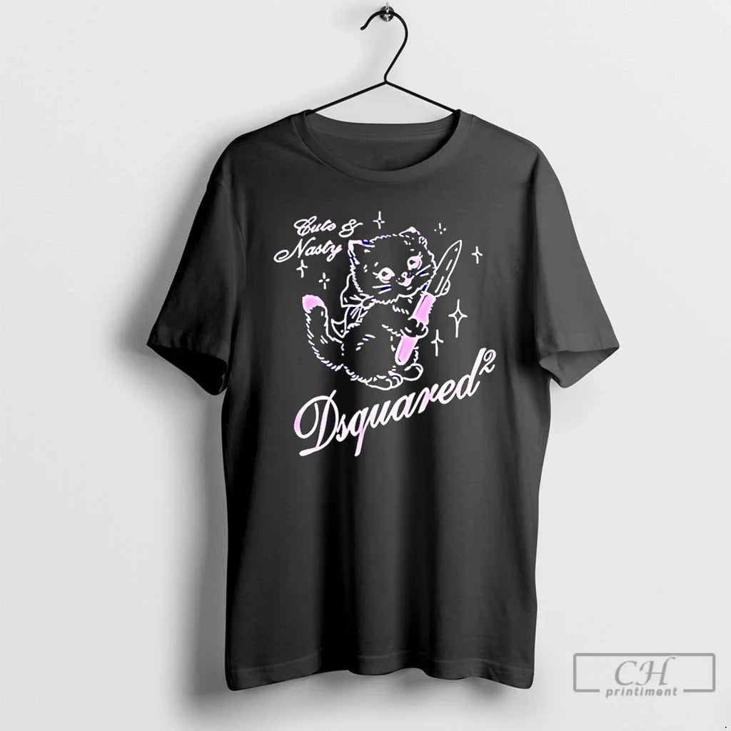 Cat Cute Nasty Dsquared Sketch T-Shirts, Hoodie, Sweatshirt