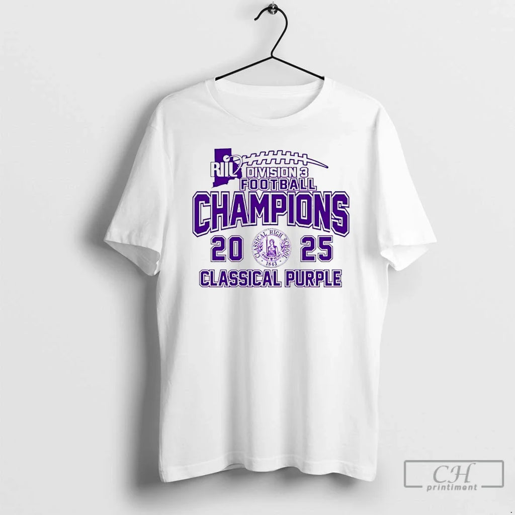 Classical Purple 2025 Riil Football Champions Division 3 T-Shirts, Hoodie, Sweatshirt