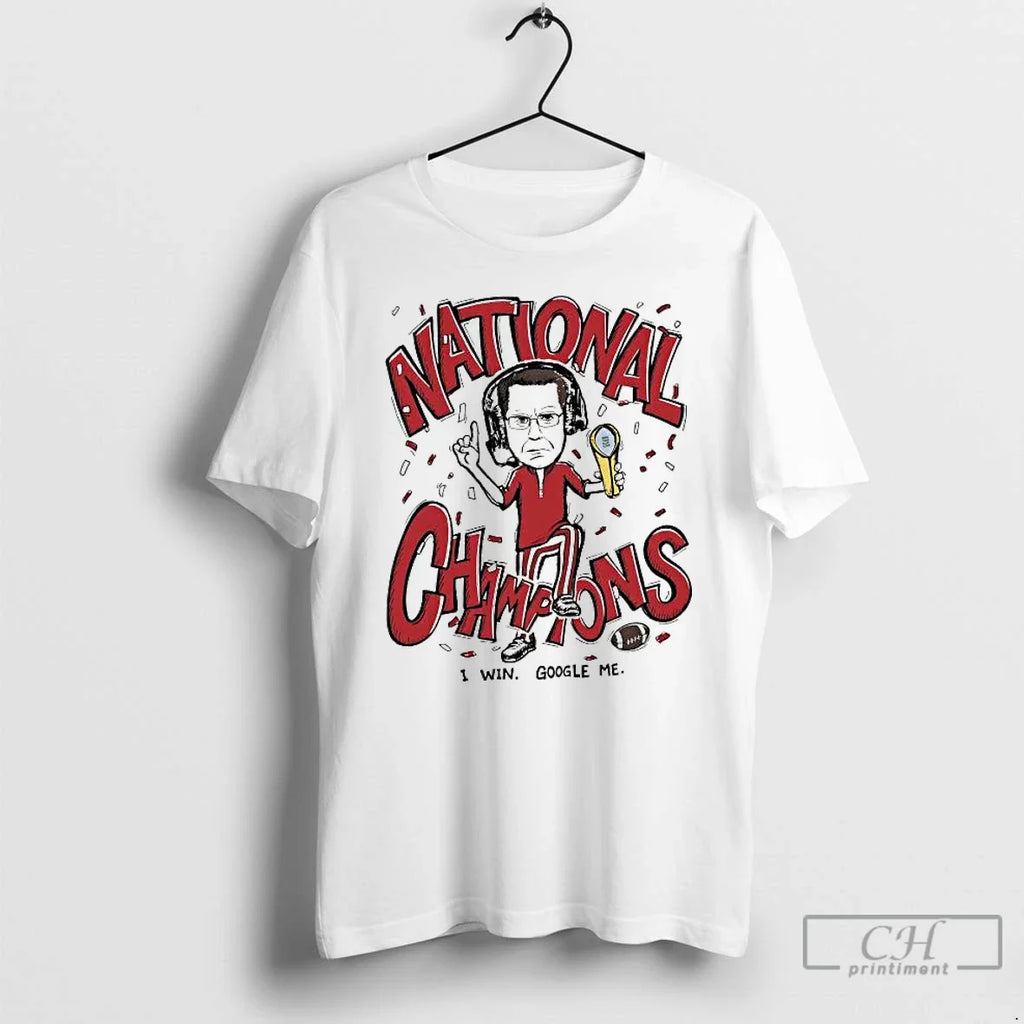 Curt Cignetti National Champions I Win Google Me Caricature T-Shirts, Hoodie, Sweatshirt