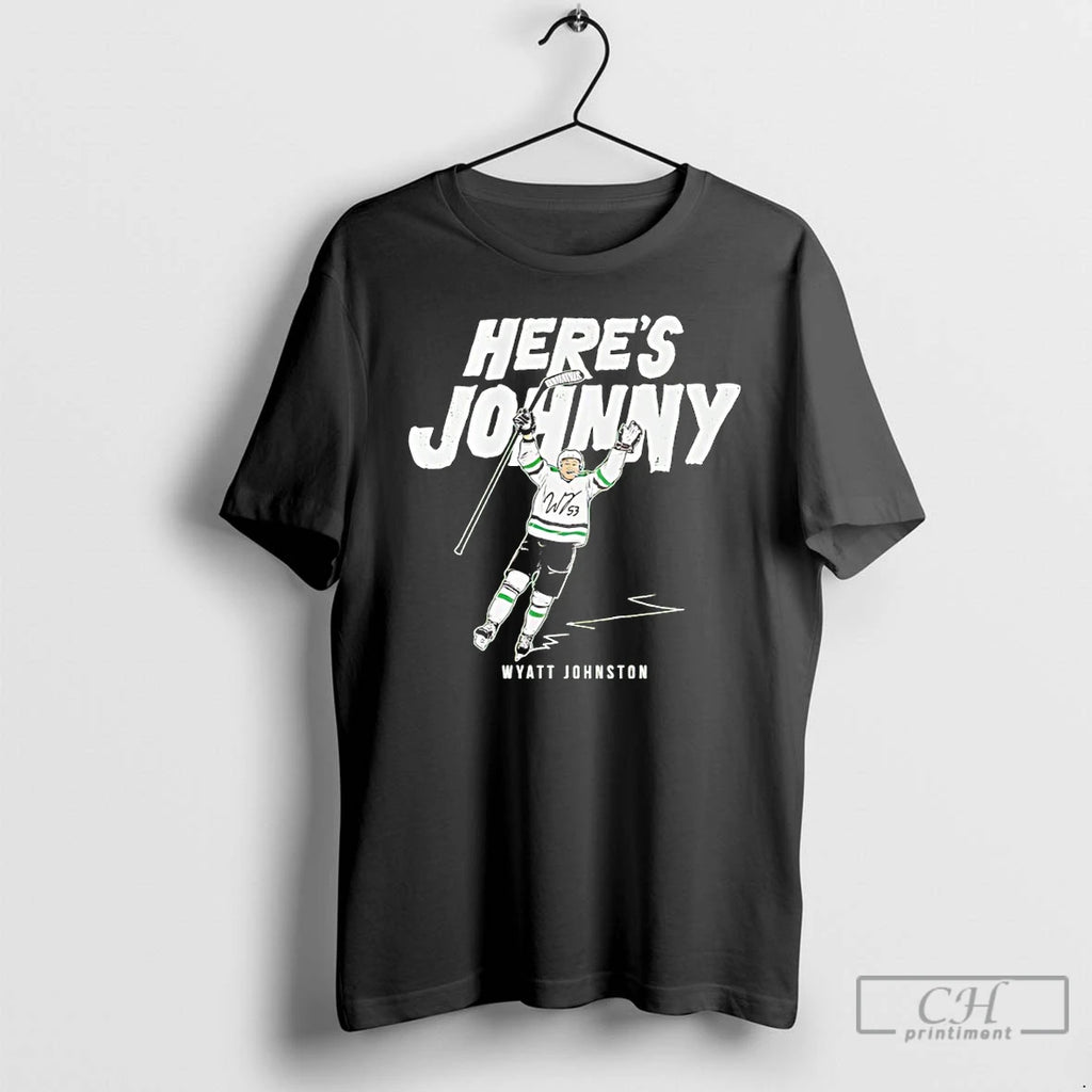 Premium Dallas Stars Wyatt Johnston Heres Johnny Signature