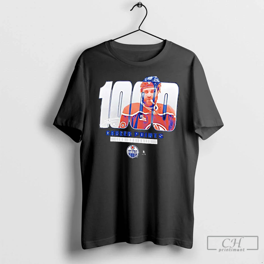 Edmonton Oilers Leon Draisaitl 1000 Career Points Legacy Signature T-Shirts, Hoodie, Sweatshirt