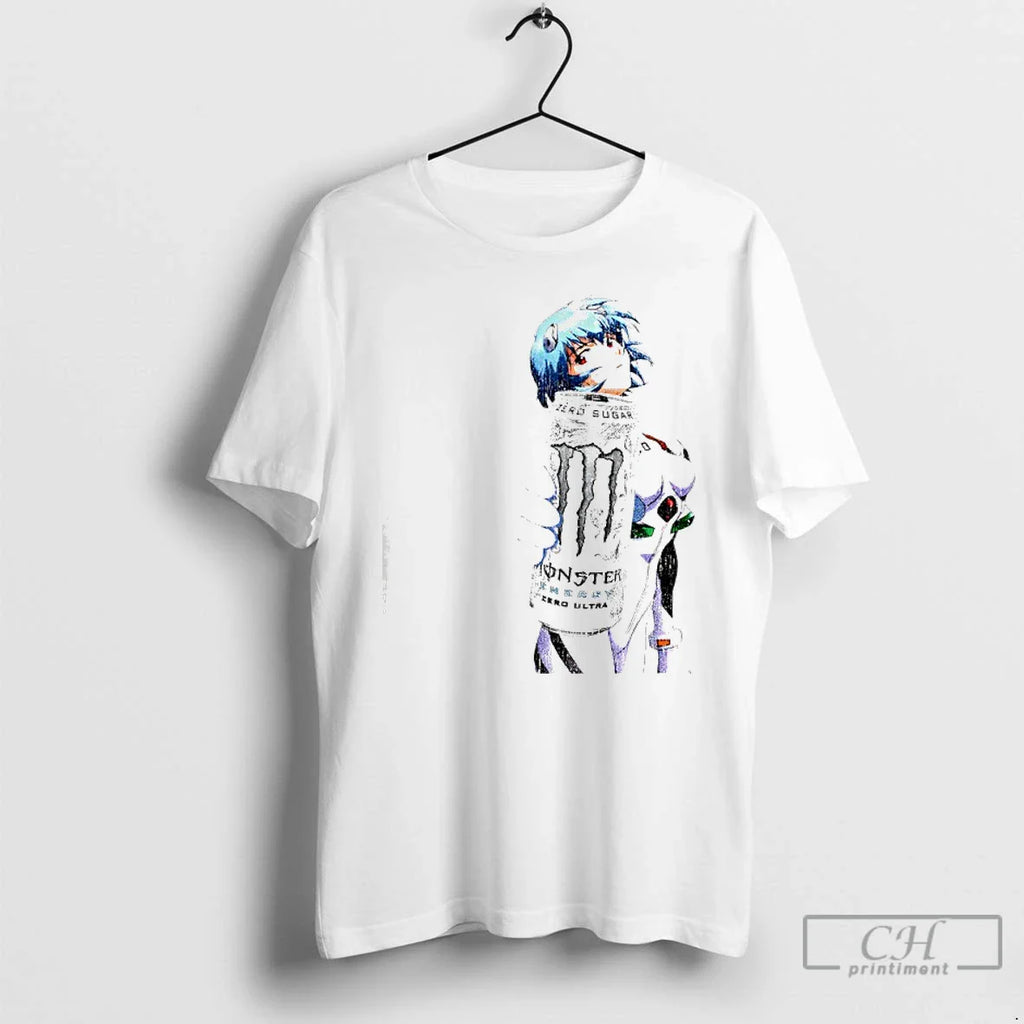 Evangelion Rei Ayanami Monster Parody Washed T-Shirts, Hoodie, Sweatshirt