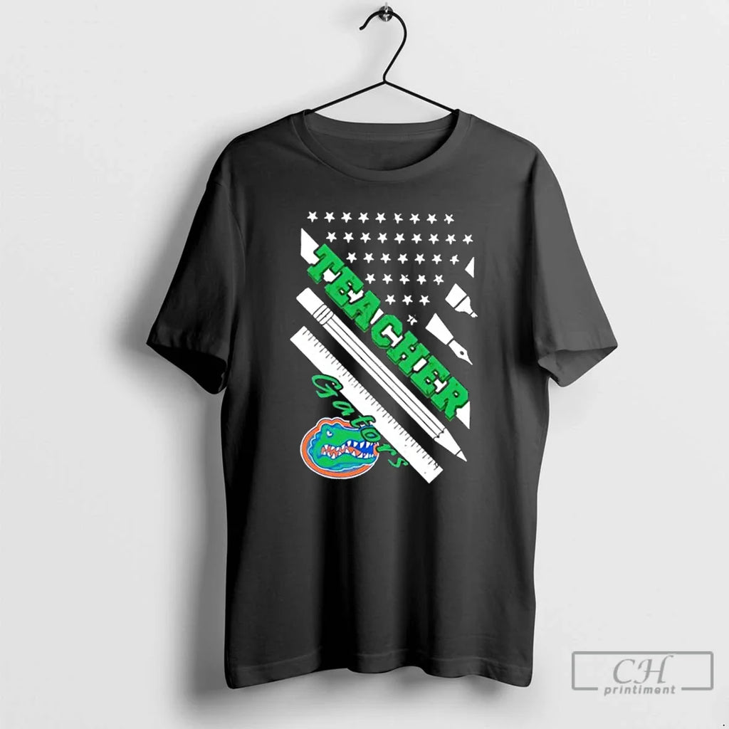 Florida Gators X Teacher American Flag T-Shirts, Hoodie, Sweatshirt