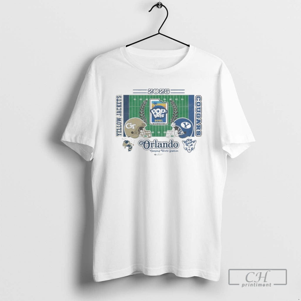 Georgia Tech Yellow Jackets Vs Byu Cougars 2025 Pop Tarts Bowl Camping World Stadium T-Shirts, Hoodie, Sweatshirt