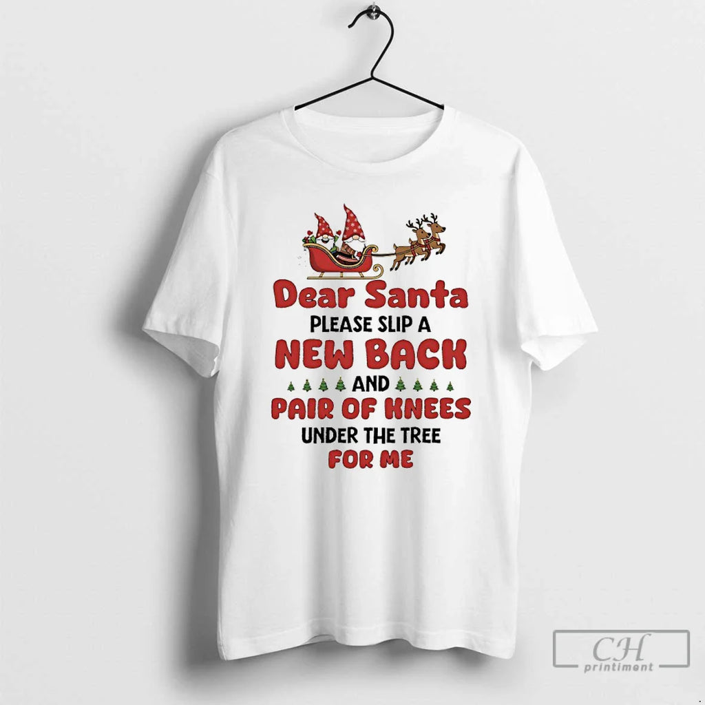 Gnome Sleigh Dear Santa Please Slip New Back Pair Knees Under T-Shirts, Hoodie, Sweatshirt