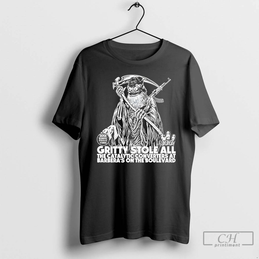 Premium Gritty Death Philadelphia Flyers Hockey Mascot Stole All The Catalytic Converters T Shirts Sweater