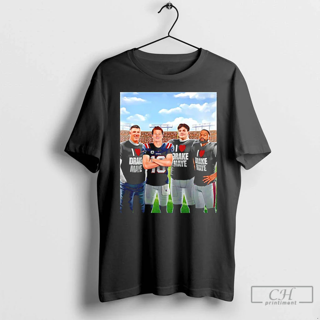 I Love Drake Maye Cartoon T-Shirts, Hoodie, Sweatshirt