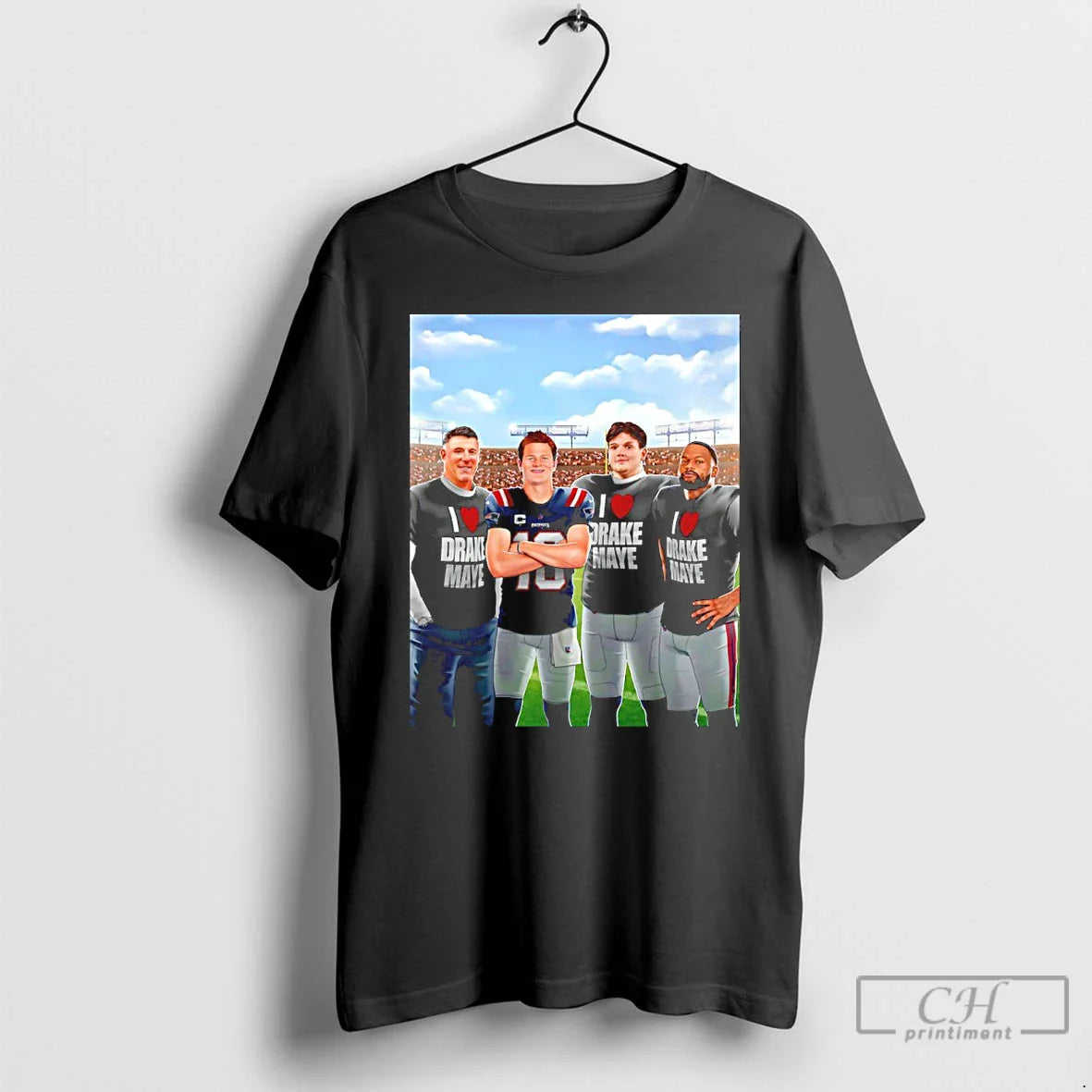 I Love Drake Maye Cartoon T-Shirts, Hoodie, Sweatshirt