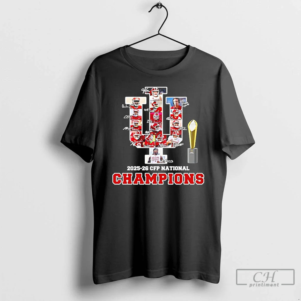Indiana Football Players Signatures 2025 26 Cfp National Champions T-Shirts, Hoodie, Sweatshirt