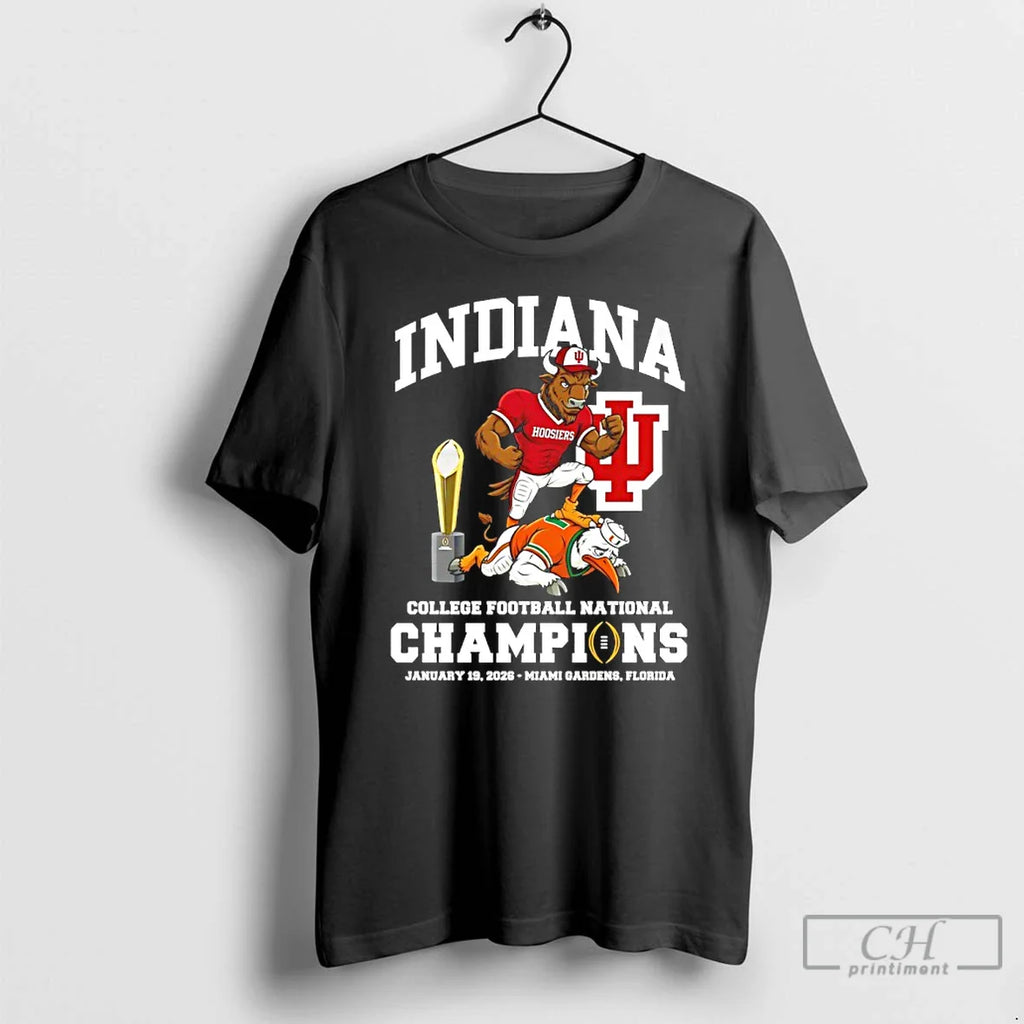 Indiana Beat Miami 2026 Cfp National Champions Mascot Trophy T-Shirts, Hoodie, Sweatshirt