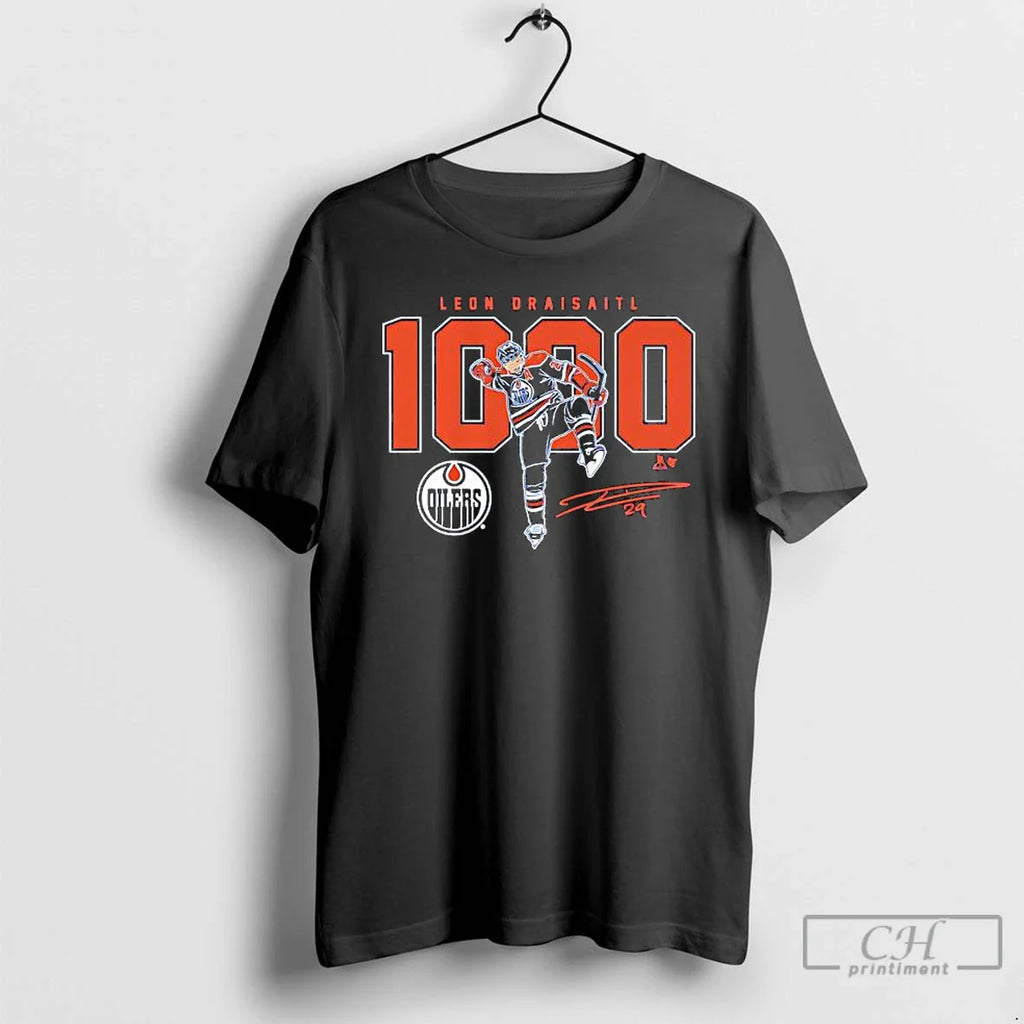 Leon Draisaitl Edmonton Oilers 1000 Career Nhl Points Signature T-Shirts, Hoodie, Sweatshirt