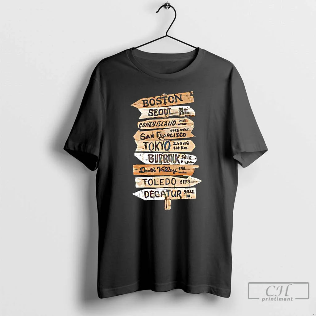 Locations Boston Seoul Coney Island San Francisco Tokyo Burbank Toledo Decatur T-Shirts, Hoodie, Sweatshirt