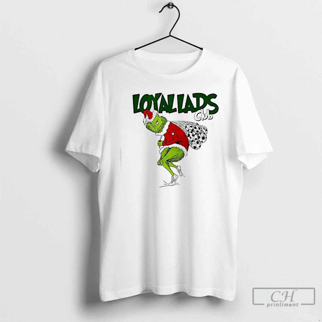 Loyal Lads Club Grinch Carrying Soccer Balls T-Shirts, Hoodie, Sweatshirt