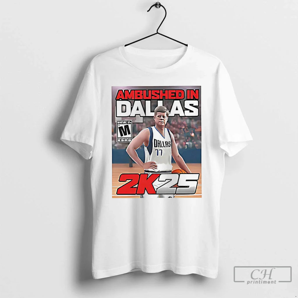 Luka Doncic John F Kennedy Ambushed Dallas 2k25 T-Shirts, Hoodie, Sweatshirt