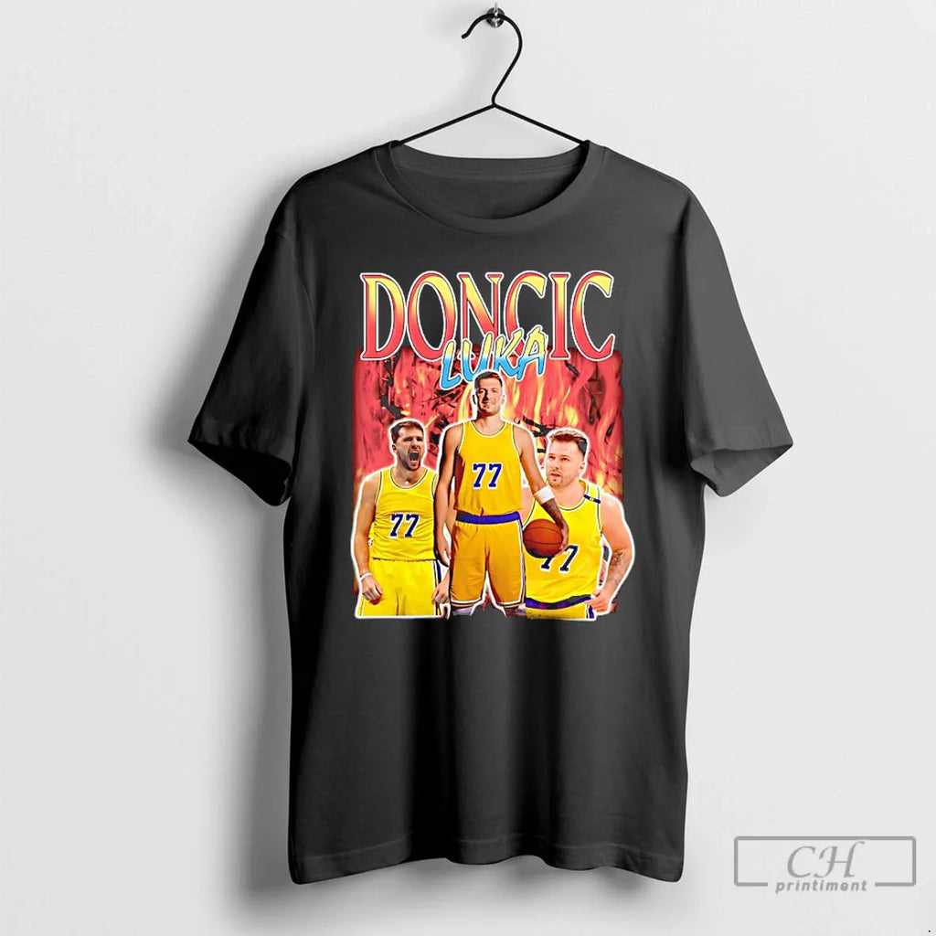Luka Doncic Los Angeles Lakers Fire Vintage T-Shirts, Hoodie, Sweatshirt