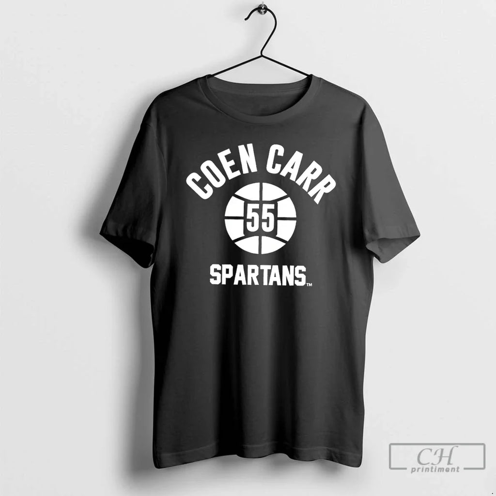 Msu Michigan State Spartans Basketball Air Coen Carr Number 55 T-Shirts, Hoodie, Sweatshirt