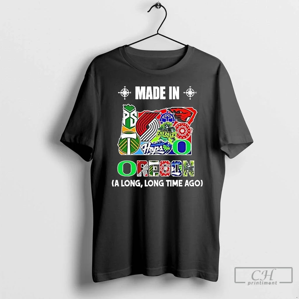 Made Oregon Long Long Time Ago State Logo Map 2026 T-Shirts, Hoodie, Sweatshirt