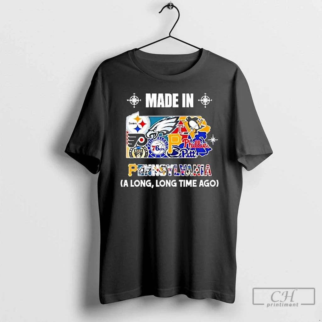 Made Pennsylvania Long Long Time Ago State Logo Map 2026 T-Shirts, Hoodie, Sweatshirt