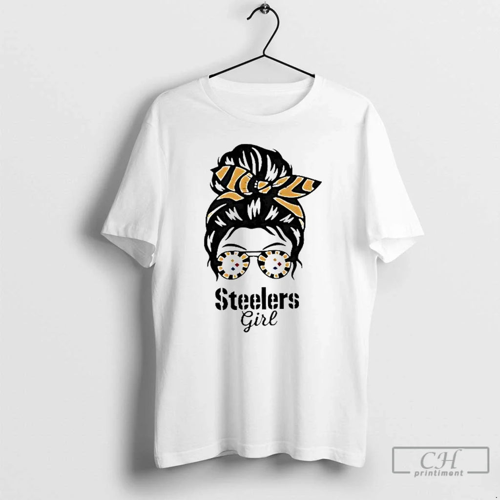 Messy Bun Steelers Girl T-Shirts, Hoodie, Sweatshirt
