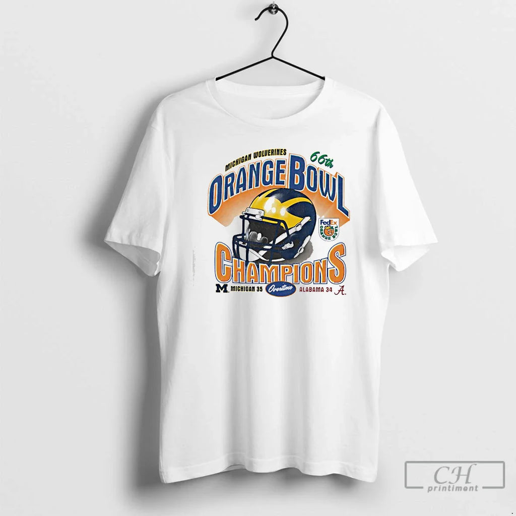 Michigan Wolverines Orange Bowl History Champions 66th T-Shirts, Hoodie, Sweatshirt
