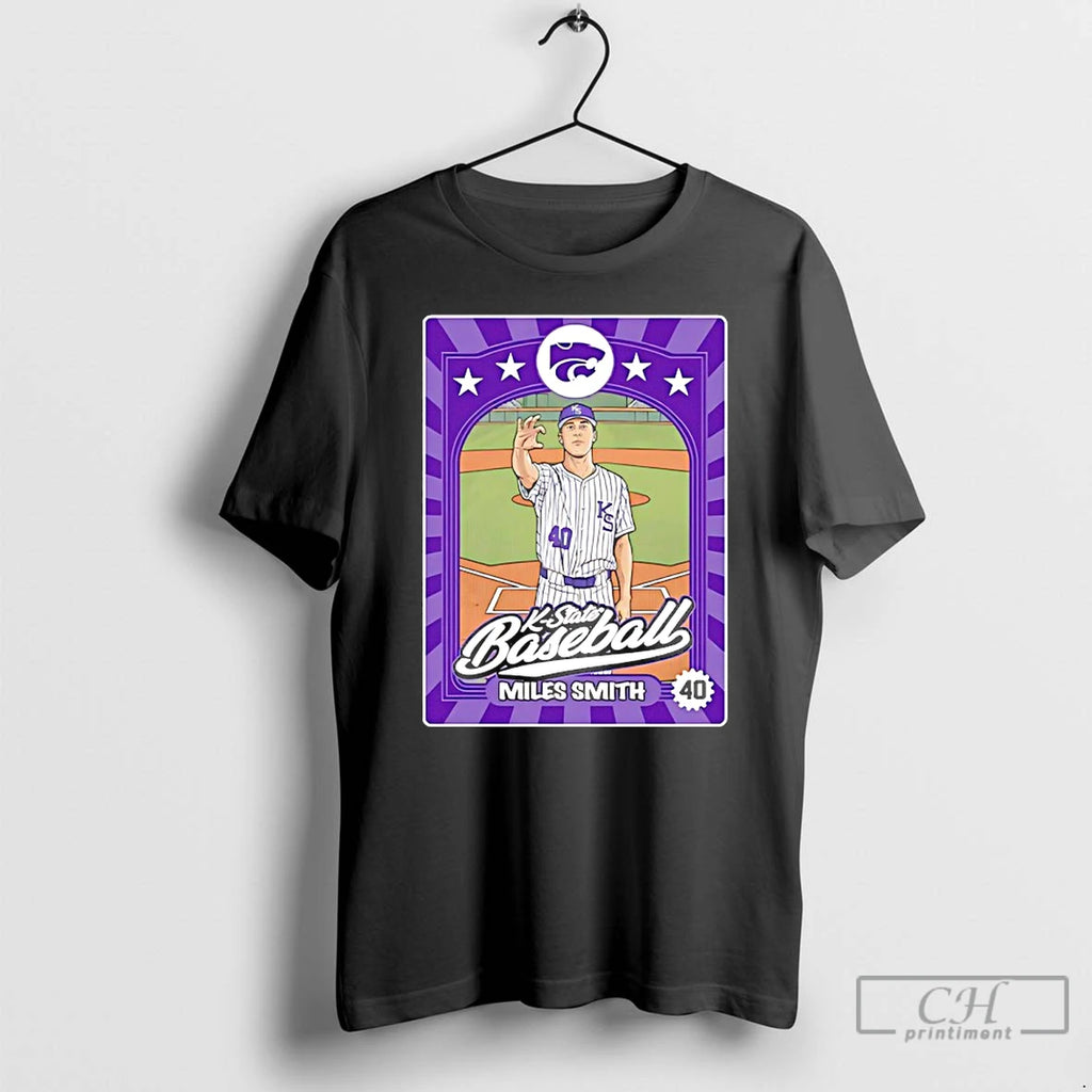 Premium Miles Smith 40 Kansas State Wildcats Baseball Card Inspired