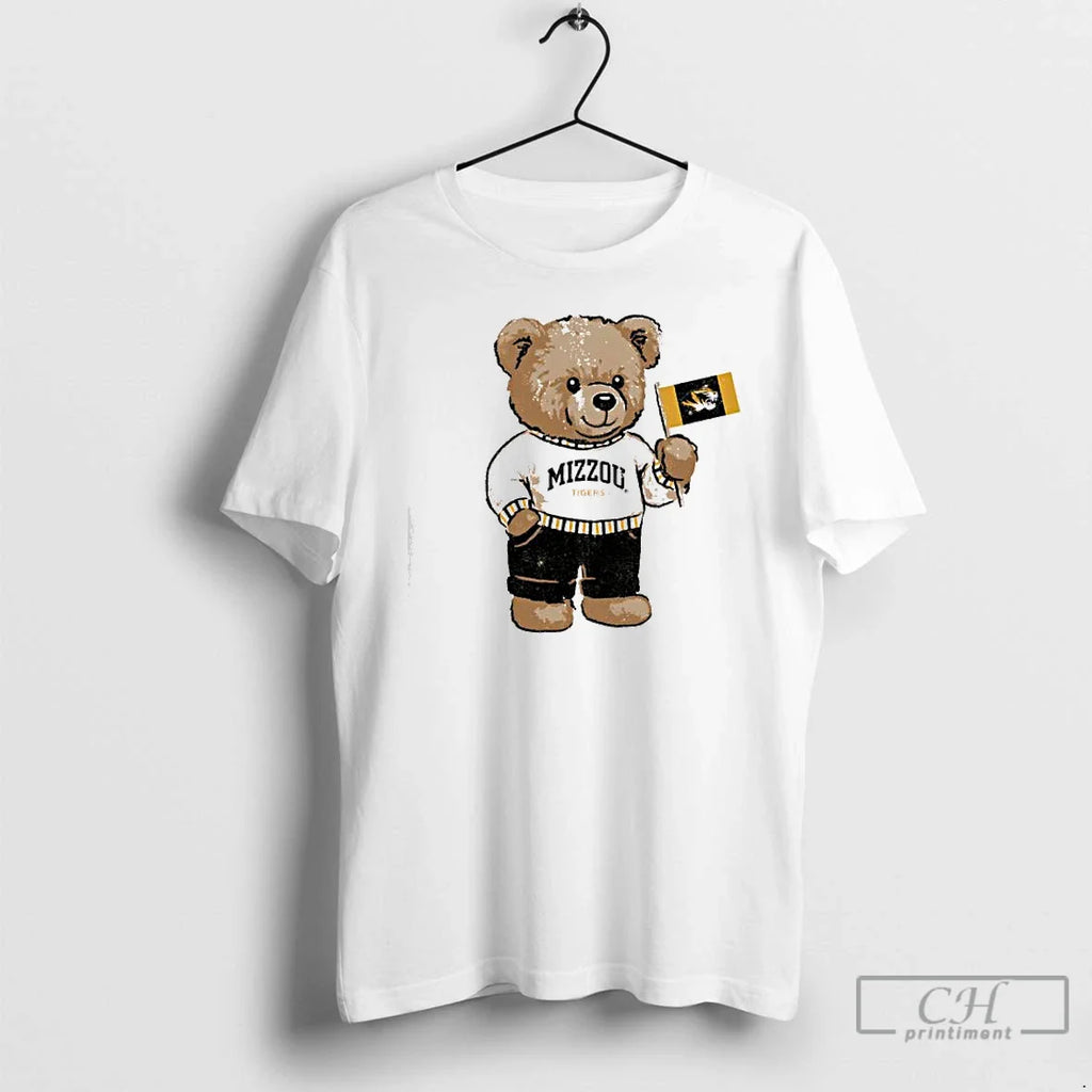 Mizzou Tigers Teddy Bear Flag Butter T-Shirts, Hoodie, Sweatshirt