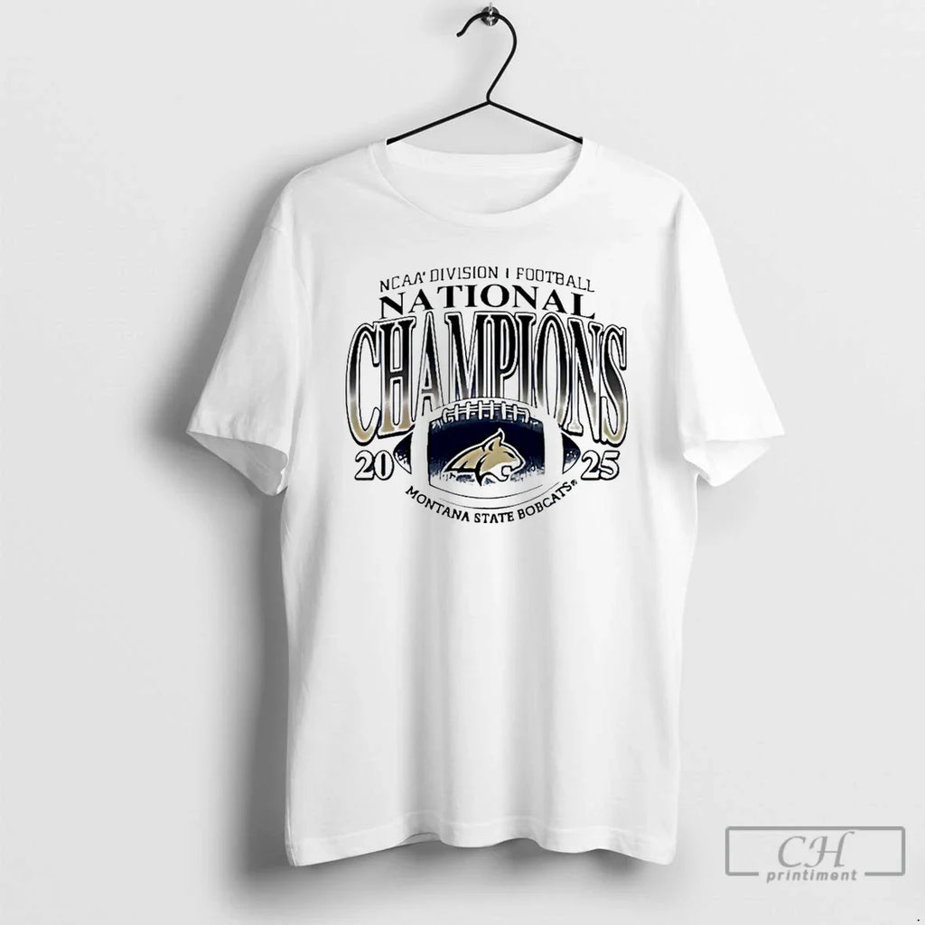 Monrana State Bobcats 2025 Ncaa Division I Football Champions Logo T-Shirts, Hoodie, Sweatshirt