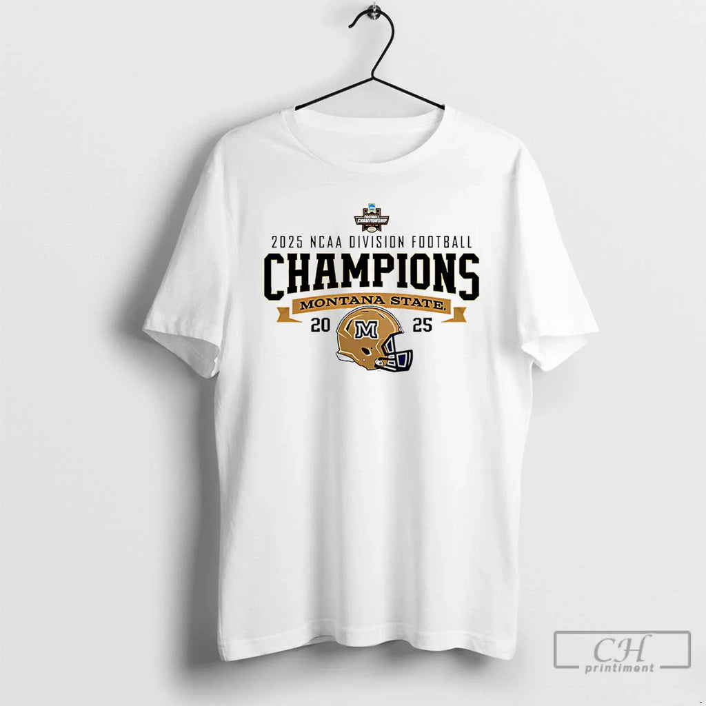 Montana State 2025 Ncaa Division Football Champions Helmet T-Shirts, Hoodie, Sweatshirt