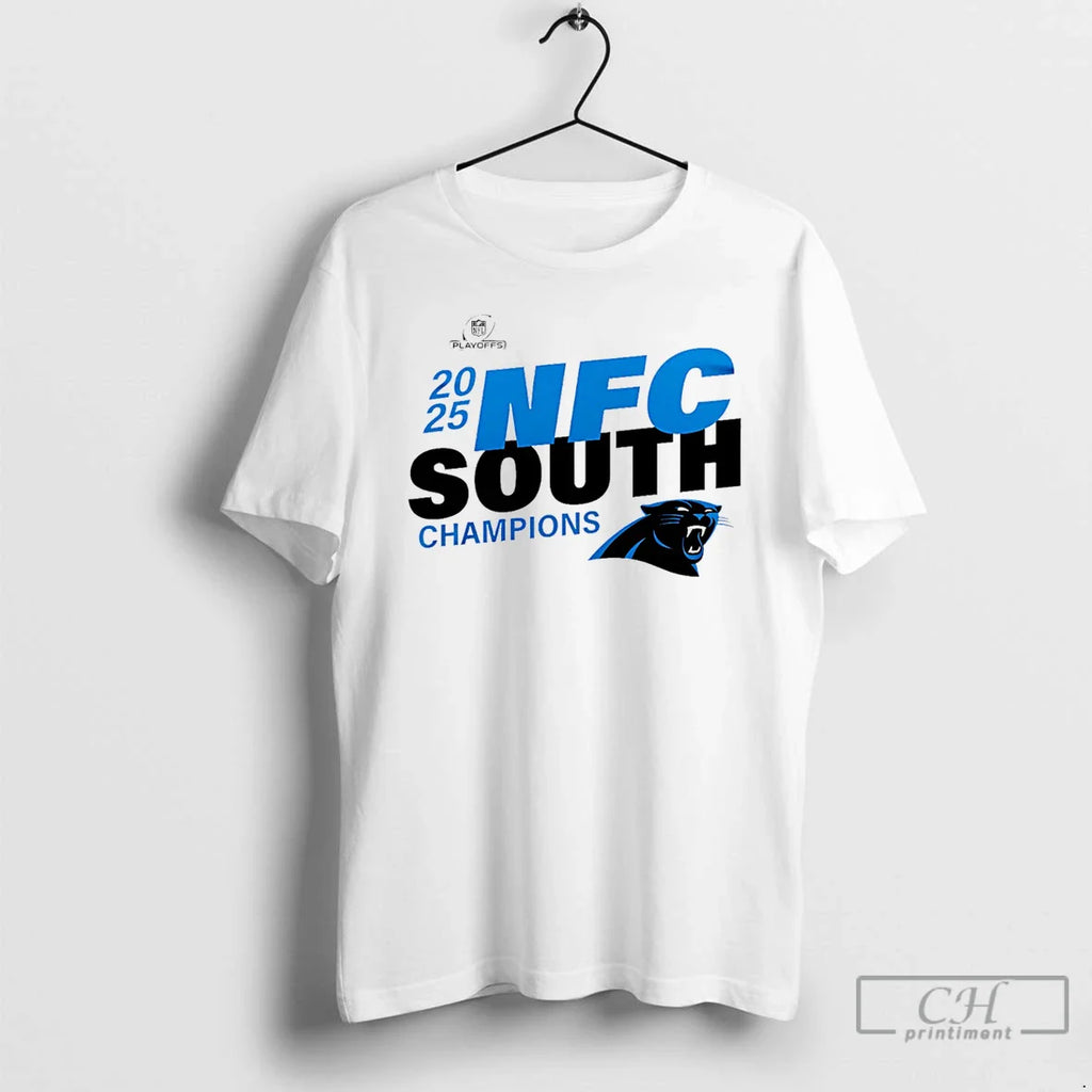 Nfc South Division Champions 2025 Carolina Panthers Logo T-Shirts, Hoodie, Sweatshirt