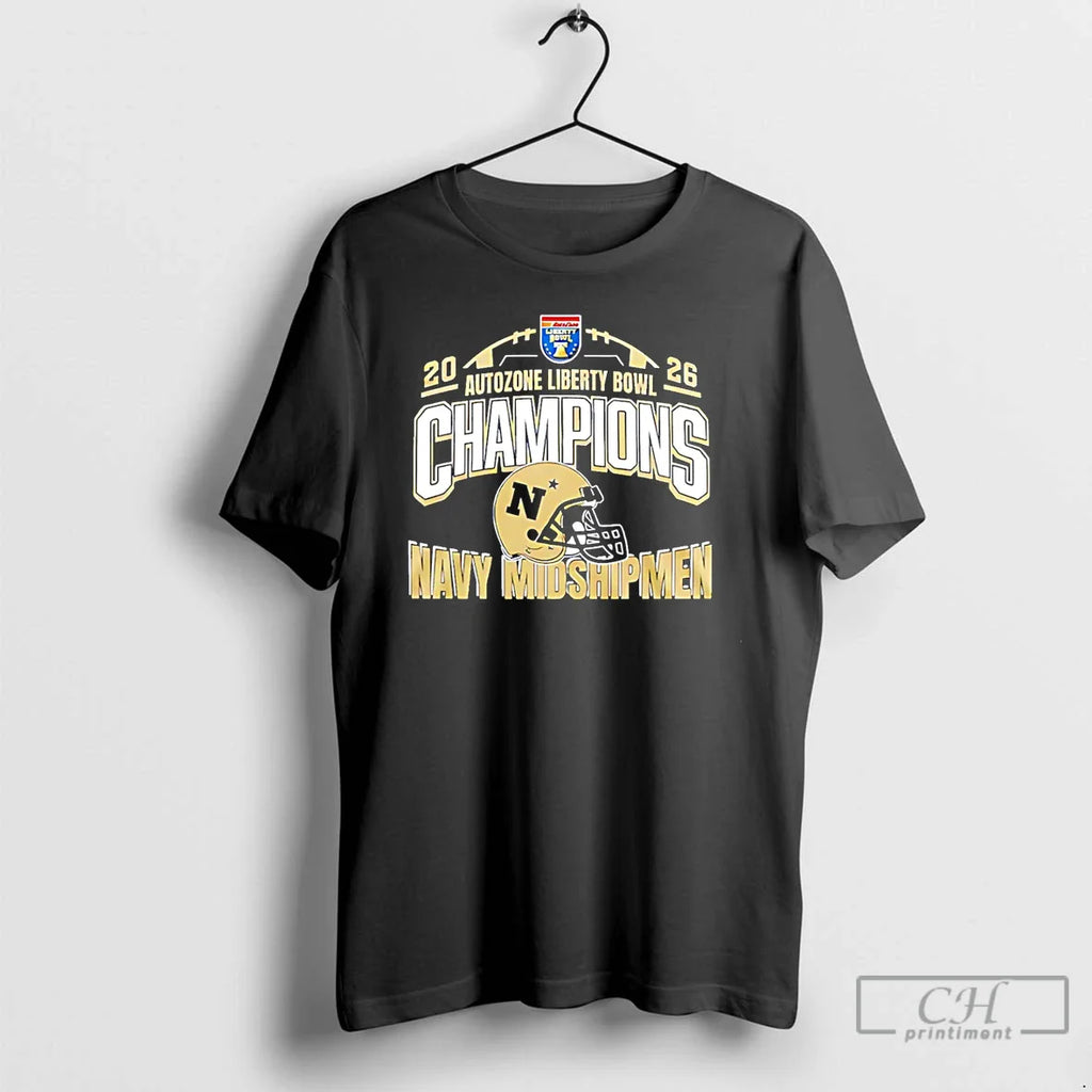 Navy Midshipmen 2026 Liberty Bowl Champions Celebrating T-Shirts, Hoodie, Sweatshirt
