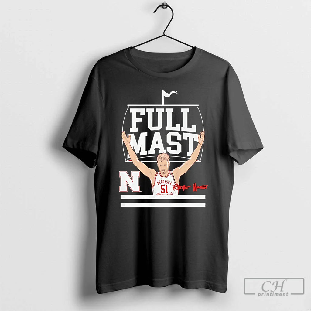Nebraska Cornhuskers Rienk Mast Full Mast Signature T-Shirts, Hoodie, Sweatshirt