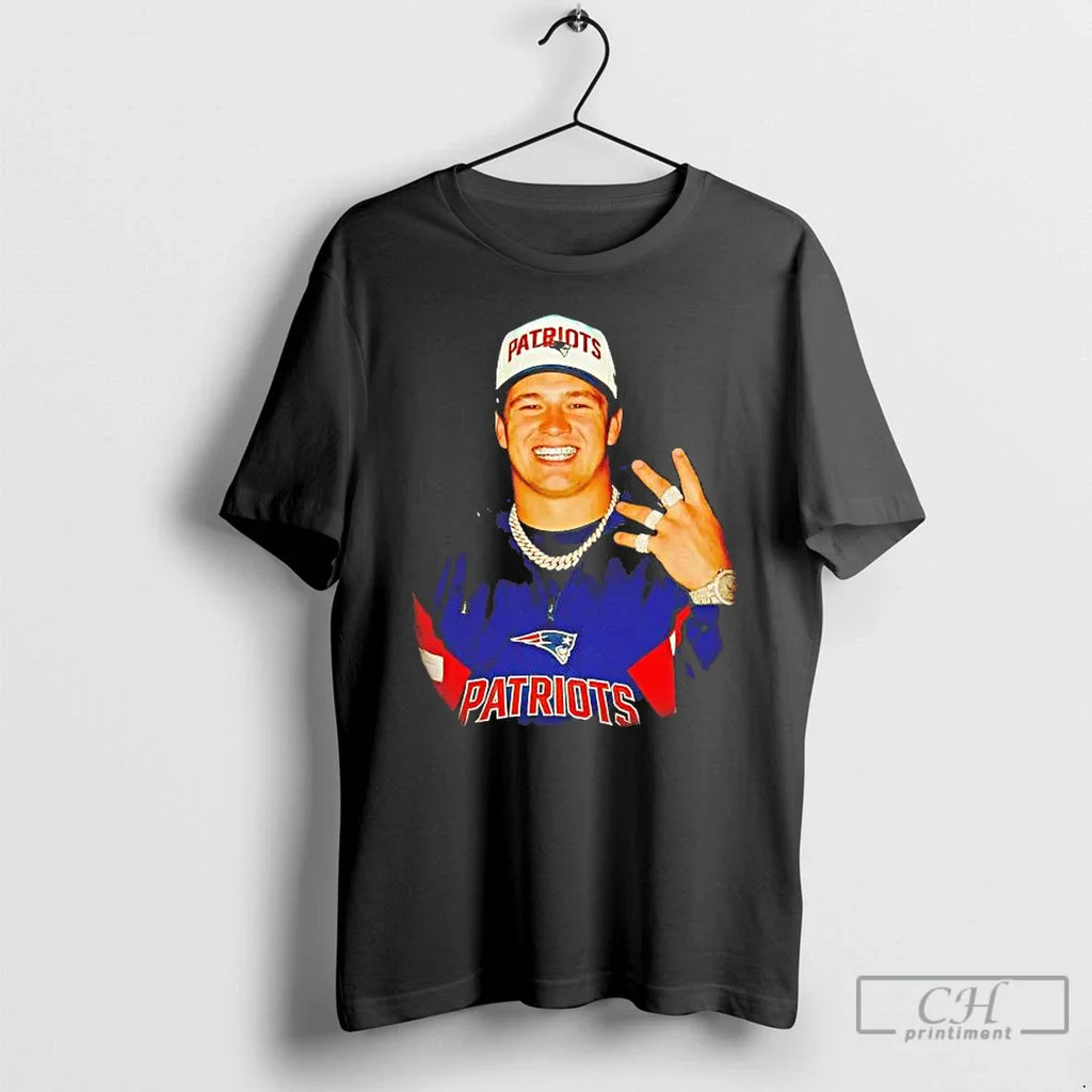 Patriots Drake Maye Grillz Rings Portrait T-Shirts, Hoodie, Sweatshirt