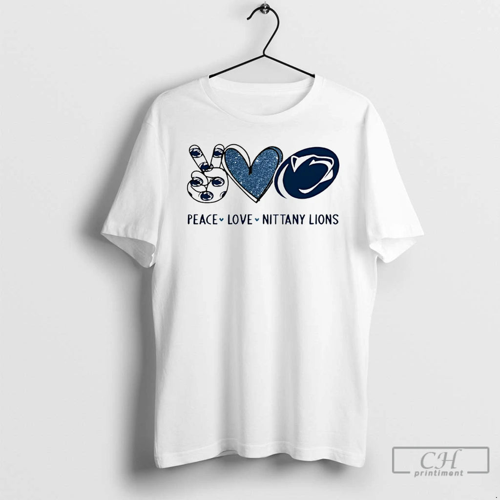 Premium Peace Love Penn State Nittany Lions Logo