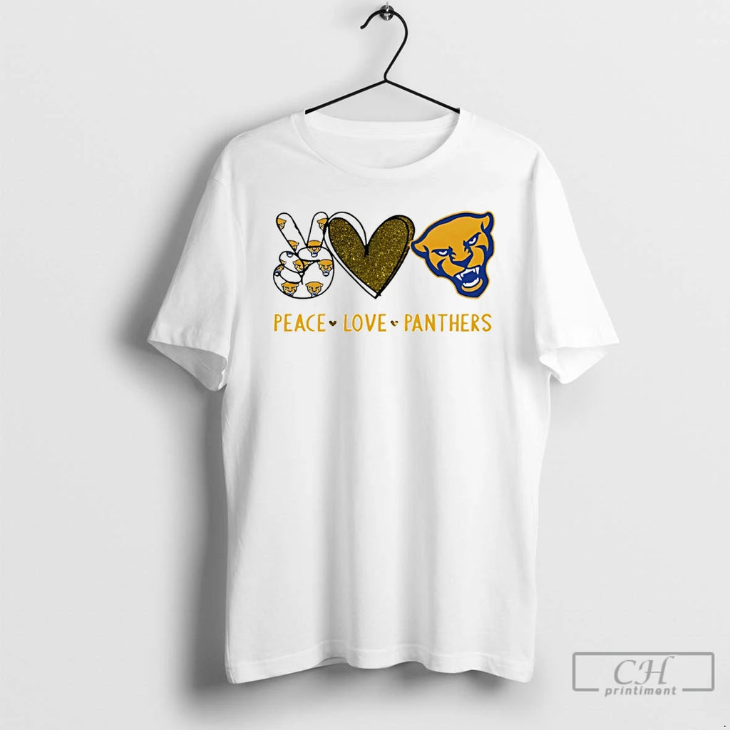 Premium Peace Love Pittsburgh Panthers Logo