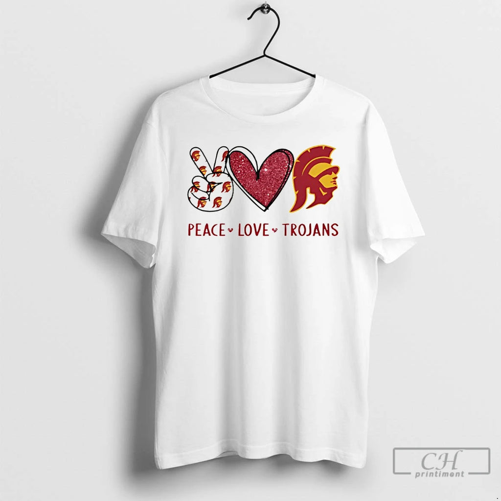 Premium Peace Love Usc Trojans Logo