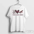 Premium Peace Love Virginia Tech Hokies Logo