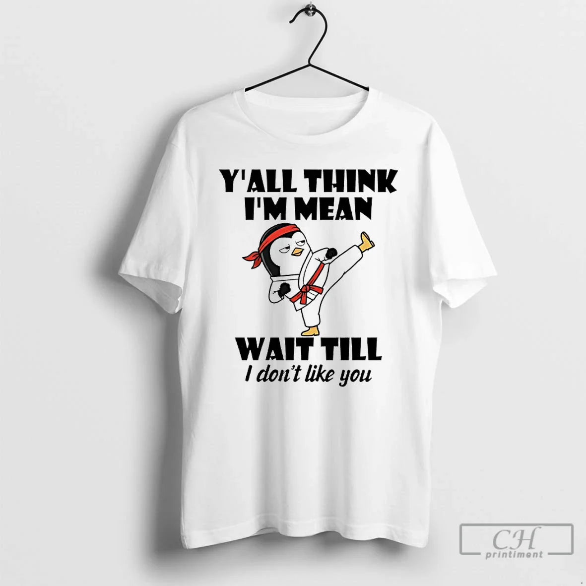 Penguin Kung Fu Yall Think Im Mean Wait Till I Dont Like You T-Shirts, Hoodie, Sweatshirt