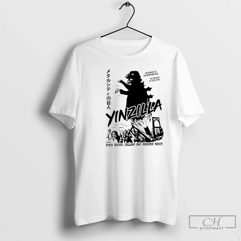 Pittsburgh Gold Yinzilla Three Rivers Collide One Monster Rises T-Shirts, Hoodie, Sweatshirt