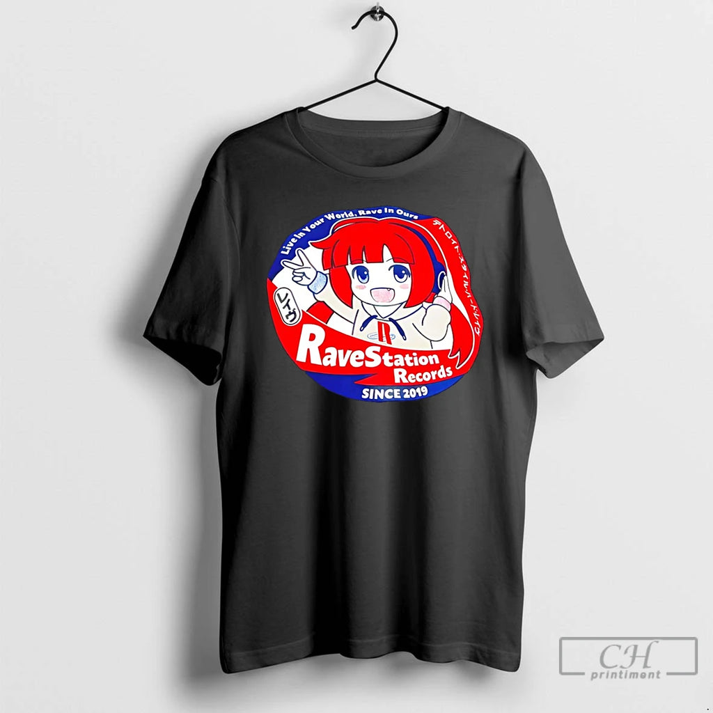 Premium Ravestation Records Live In Your World Rave In Ours Since 2019 T Shirts Sweater