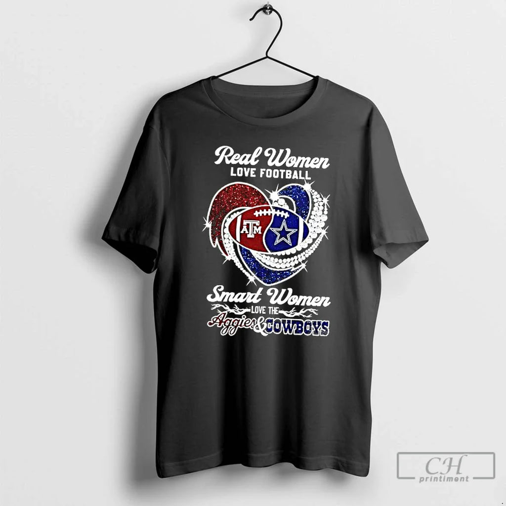 Real Love Football Smart Love Aggies Cowboys T-Shirts, Hoodie, Sweatshirt
